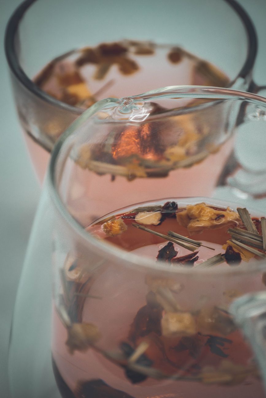 Glasses of yogurt topped with granola